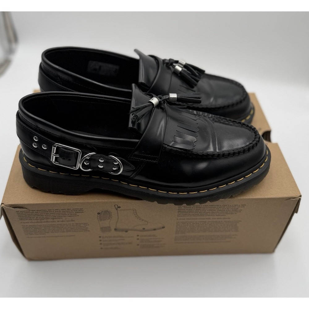 Dr. Martens Adrian HDW Black Leather Tassel Loafers Men's 13 / UK 12 Box